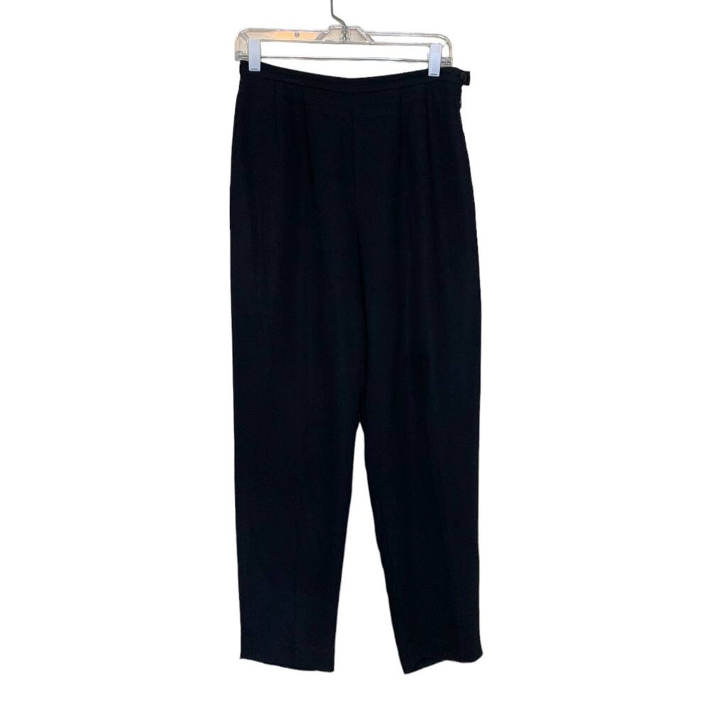 Petite Sophisticate black pleatede dress pants size 10